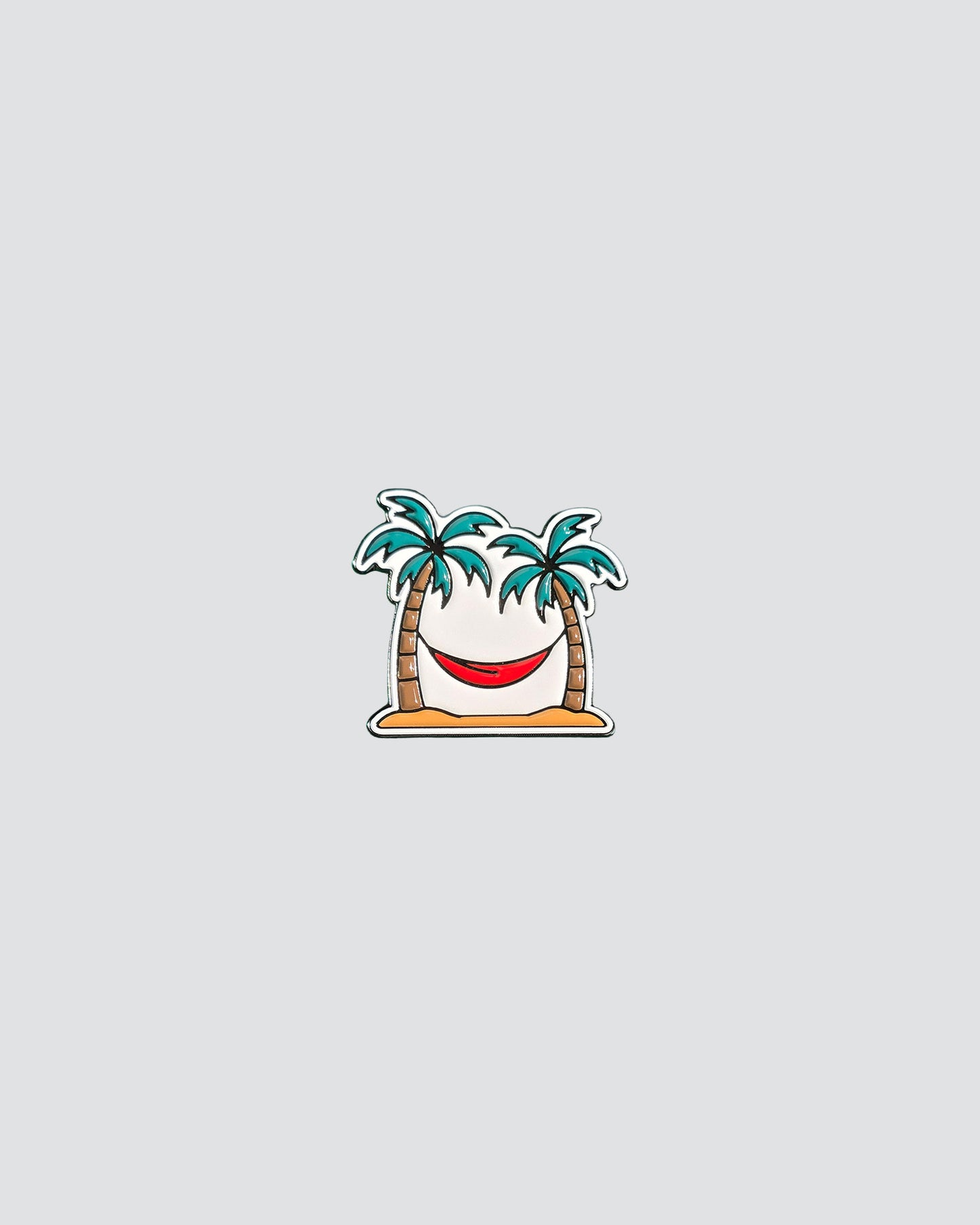 hammock between two palm trees ball marker

